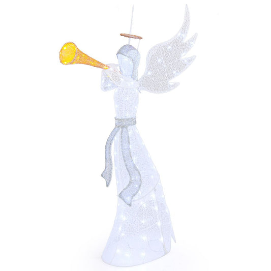 Ange de Noël illuminé Coast pour l'intérieur et l'extérieur - Blanc chaud et froid - 100 LED - IP44 - 88 x 58 x 156 cm