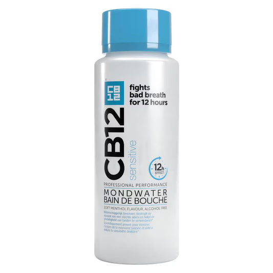 CB12 Bain de bouche sensible - Protection pendant 12 heures - Pour les dents sensibles - Arôme de menthol - Sans alcool - 250 ml
