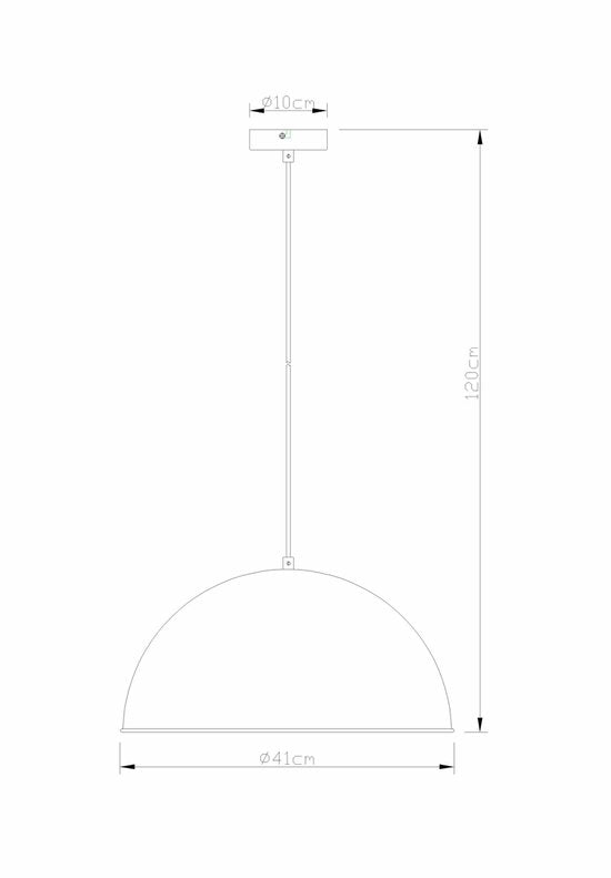 Globo - lampe suspendue - Xirena I - brun - métal - Ø 41cm - E27 - 58307H
