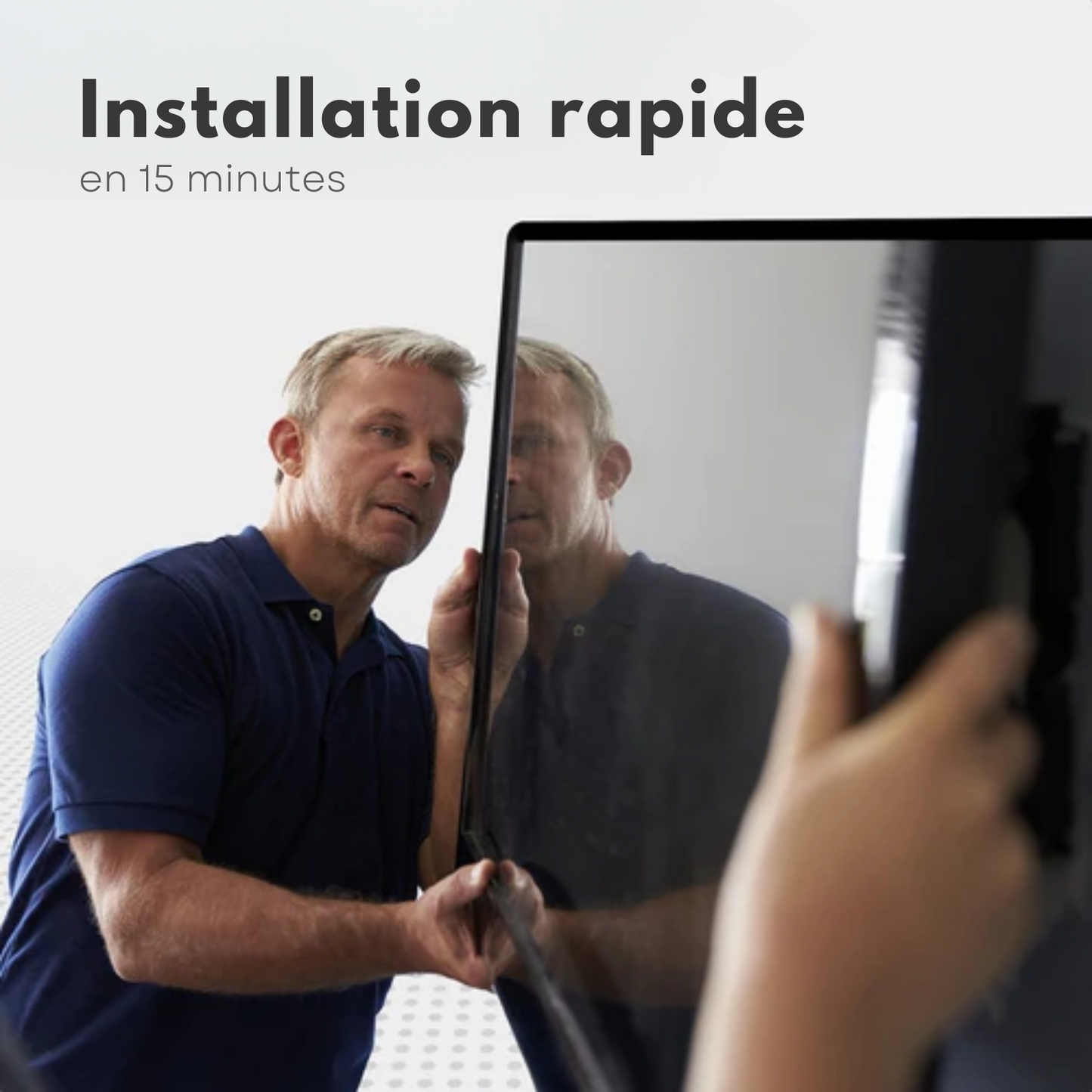 Support TV - Auronic - Support mural pour TV - pivotant et inclinable - 13 à 42 pouces - 20kg max - Noir