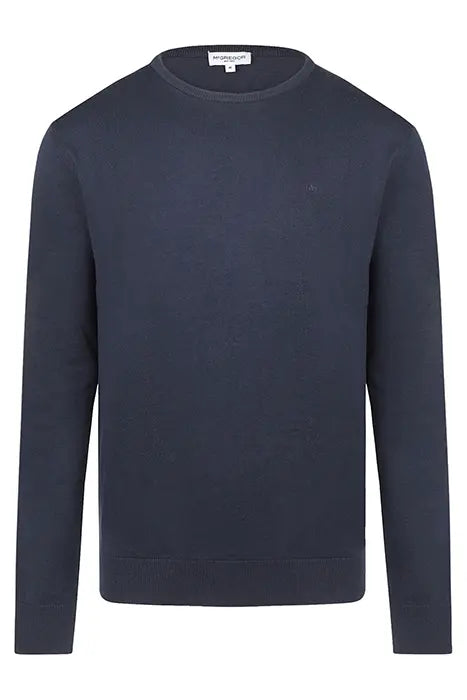 Pull McGregor à col C, Marine, Coton/Nylon/Mérinos, Taille S