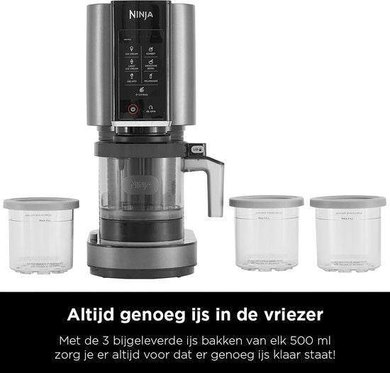 Ninja Creami - Machine à glaces 7-en-1 - Pour glaces, milkshakes, smoothie bowls et bien plus encore - Foodi - NC300EU