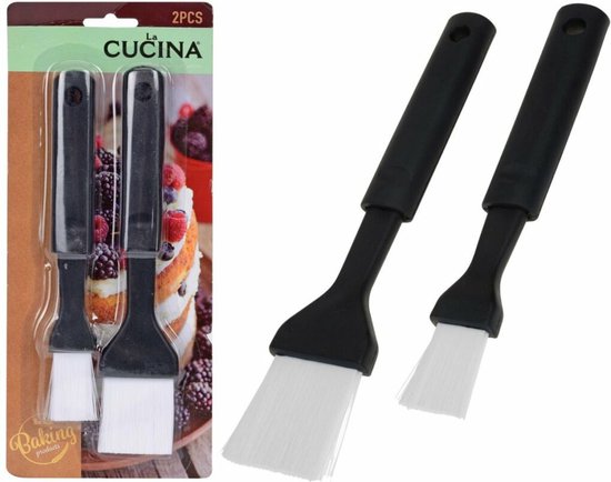 La Cucina : pinceaux à pâtisserie / pinceaux à graisser pour barbecue - Lot de 2 - pinceaux à marinade