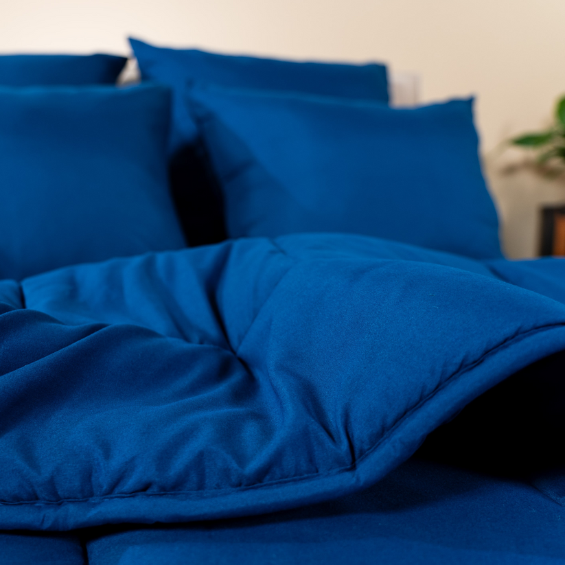 H&C Water Washed Quilt - Coastal Fjord Blue (140x200 cm)