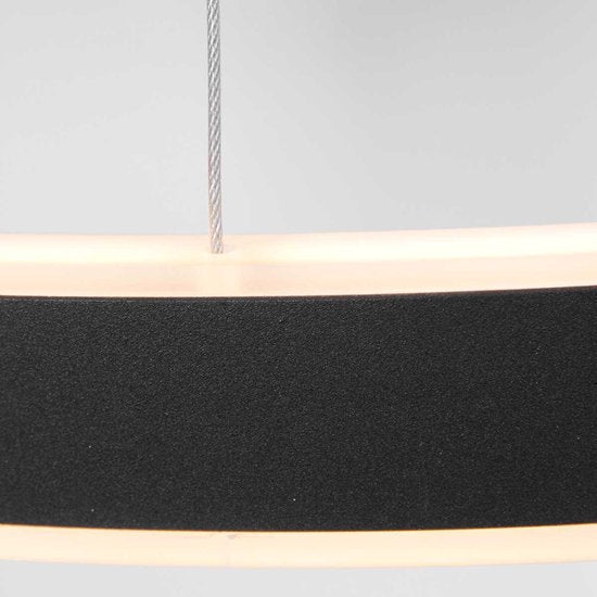 Suspension Ringlux 3502ZW noire 60 cm, design en métal, Steinhauer - Hauteur réglable, idéale pour une utilisation en intérieur