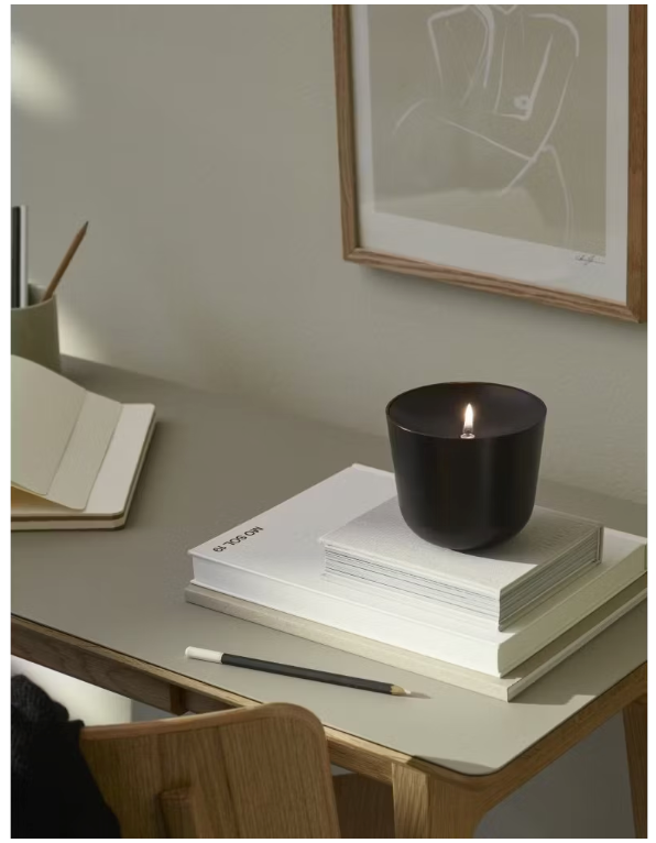 Stelton - Lampe à huile Solis - Aluminium - Ø 11,5 cm x H 10 cm - Noir tendre