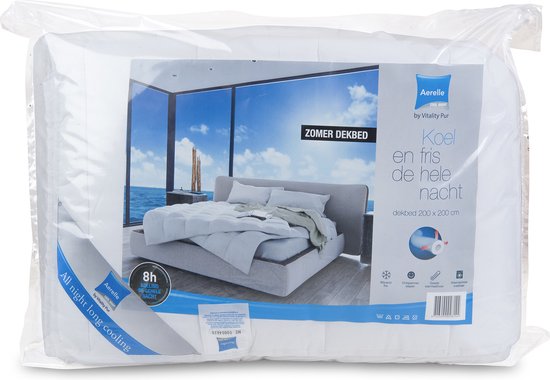Couette d'été Vitality Pur Cool Night - 240x220 - Double - Rafraîchissante, légère et respirante - Aerelle® Advansa Fibre - Parfaite pour les nuits chaudes
