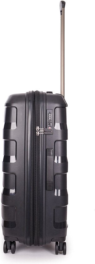 Stratic Straw+ - valise moyenne - 66x45x28 cm - 3.7 kg - 65-74 L - spinner - noir