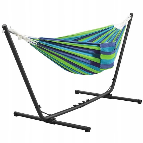 Yaheetech Hamac avec cadre multicolore pour 2-3 personnes, Max 205 kg