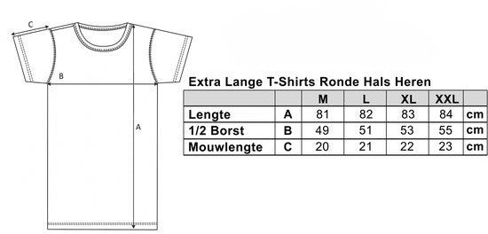 Comfort Essentials - T-shirts pour homme - Extra longs - Bleu marine L - Lot de 3 - Col rond - Sous-vêtements pour homme