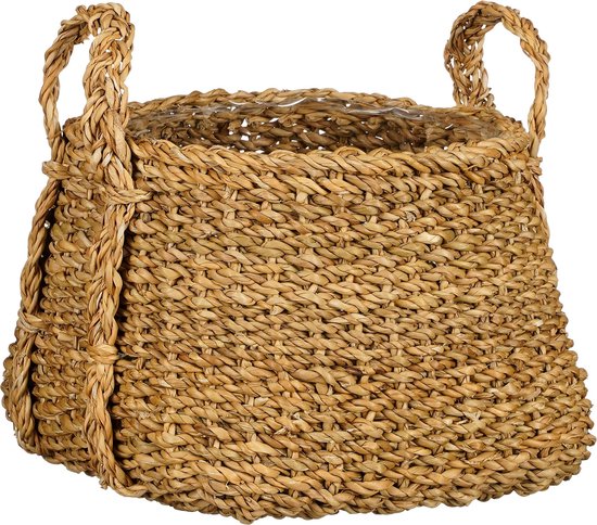 Mica Decorations Panier à plantes - Lot de 3 - H25 x Ø35 cm - Marron