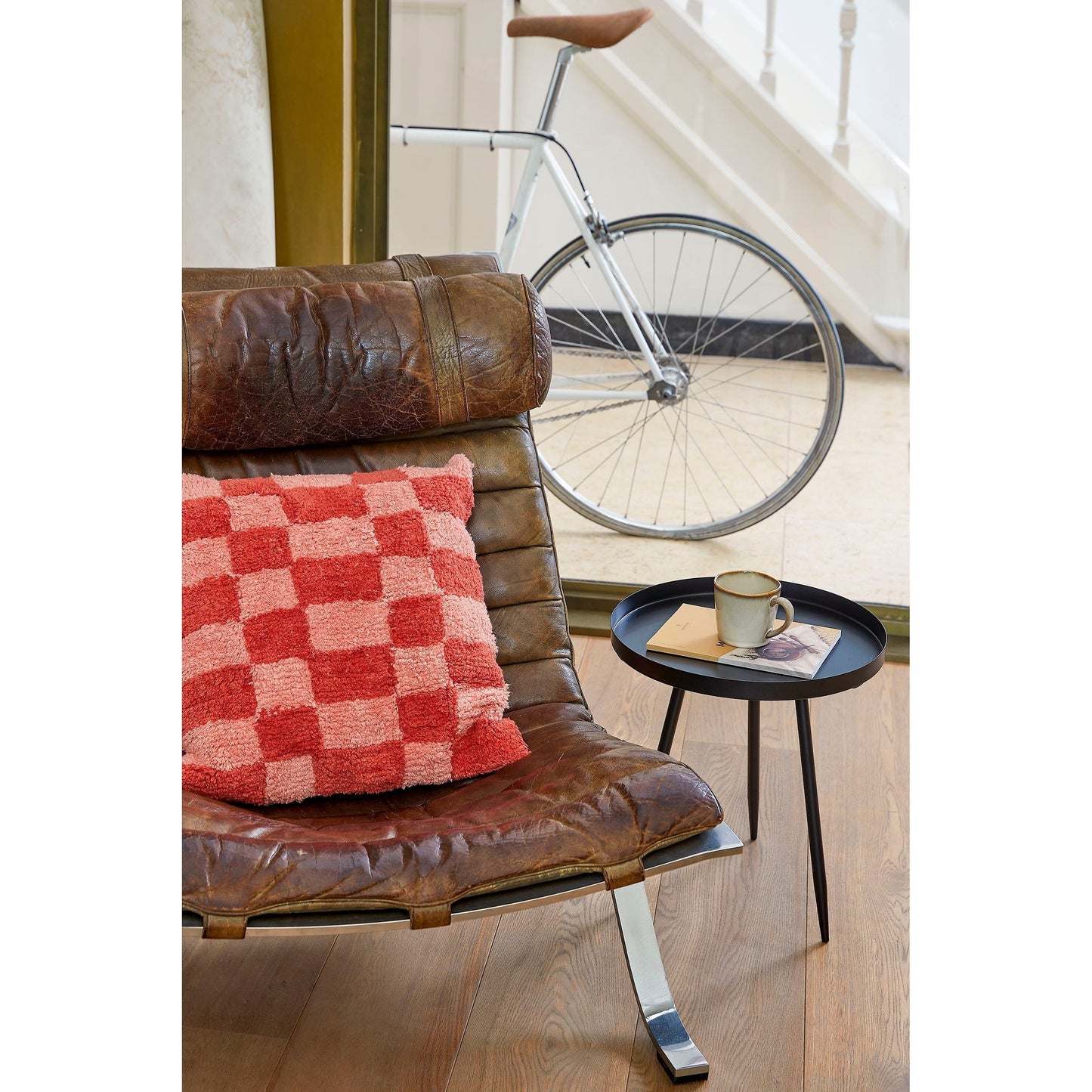 Mica Decorations Table d'appoint Flores - H44 x Ø40 cm - Noir