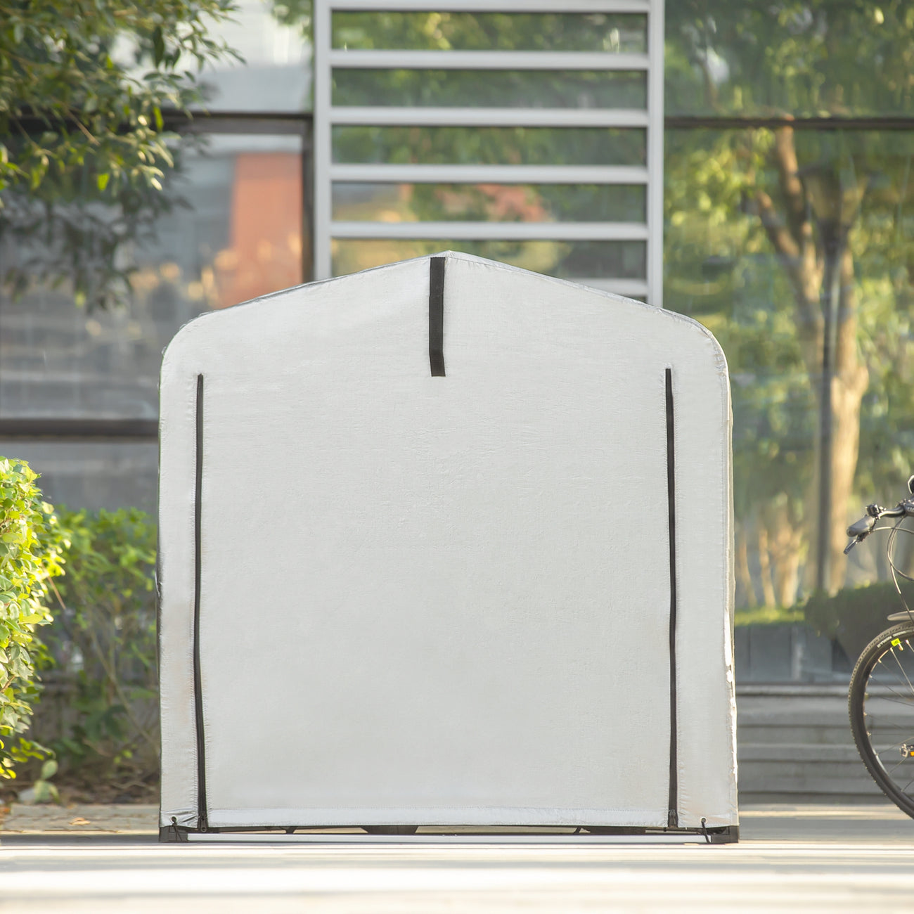 SoBuy KLS11-L Garage à vélo - Foil - 159 x 219 x 165 cm - Blanc