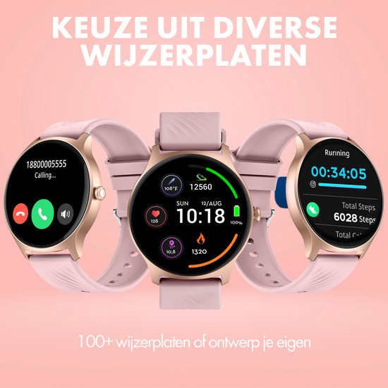 Montre connectée Denver - Android / iOS - Fonctionnalité d'appel complète - Écran AMOLED - Montre de sport - Cardiofréquencemètre - Oxymètre de pouls - Suivi du sommeil - SWC387
