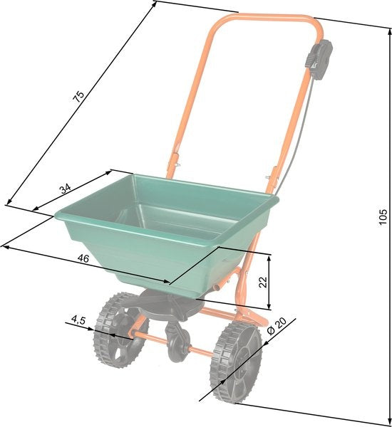 Tectake - Épandeur - 25 litres - 402424