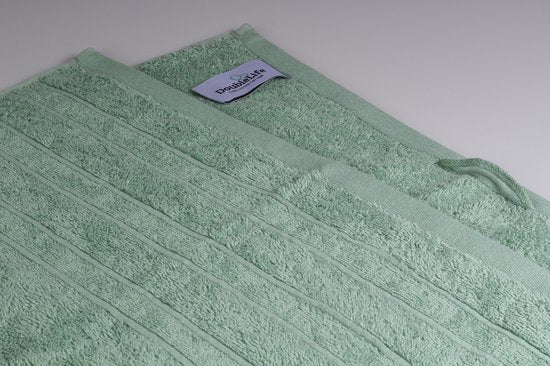 Serviettes DoubleLife XL 70 x 140 cm - Lot de 4 - 100 % coton, dont 50 % de coton recyclé - Certifiées GRS - Stone Green
