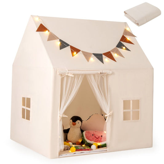Coast Play Tent for Children - Incl. Light String - 123 x 107 x 137 cm - Beige