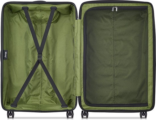 Valise Jeep Extra Large 80 cm extensible, noire