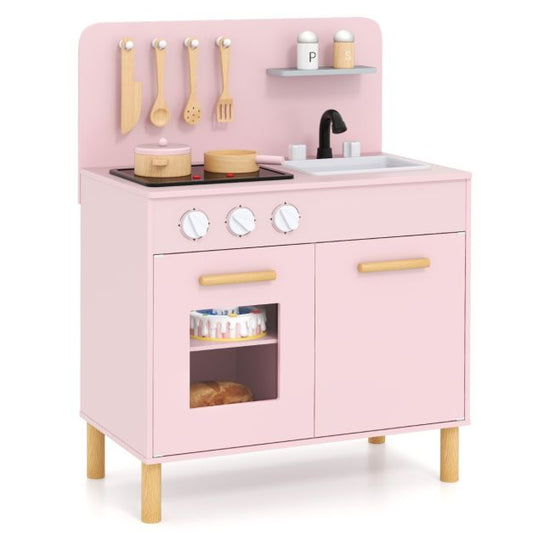 coast Play Kitchen - avec lumière, son et accessoires - 55 x 31 x 75 cm - rose