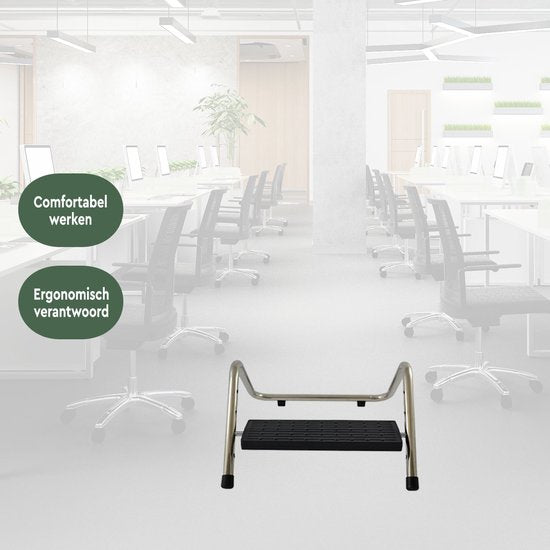 BRASQ Repose-pieds métal FR300 métal ergonomique avec antidérapant