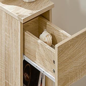 SoBuy - Table de chevet avec tiroir et compartiment de rangement - 20 x 35 x 60 cm - Max. 20KG - Couleur bois