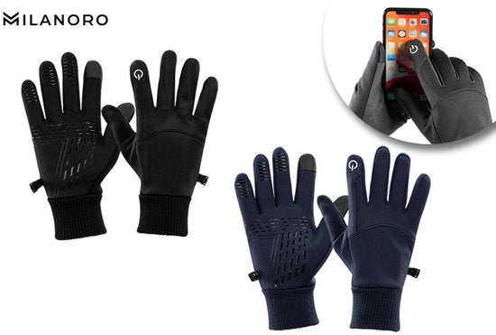 Milanoro - Gants imperméables et coupe-vent - Noir - L