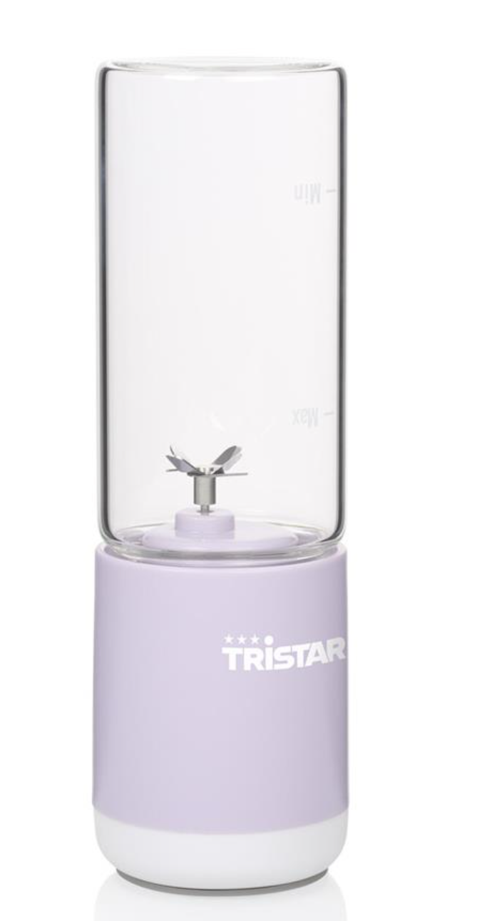 Mini-mixeur Tristar PD-4981L To Go - Sans fil - Bol en verre de 280 ml - Violet