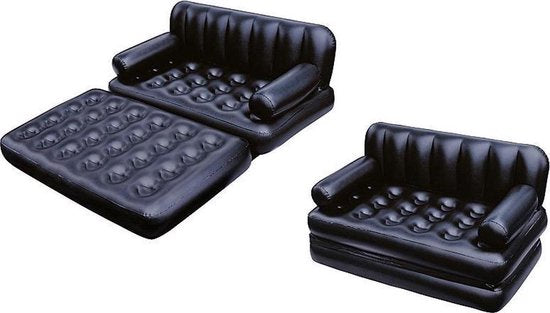 Bestway Canapé gonflable multifonctionnel 5-en-1 - 2 personnes - Capacité : 300 kg - 188 cm x 152 cm x 64 cm