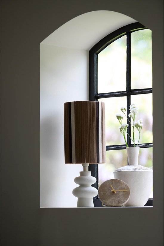 Light & Living Abat-jour Medan - Marron foncé - Ø20cm - Moderne