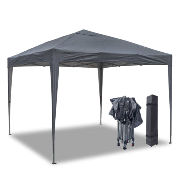 Tente de fête Handson One Touch Easy Up – 2,95 x 2,95 m – Hydrofuge – Anthracite