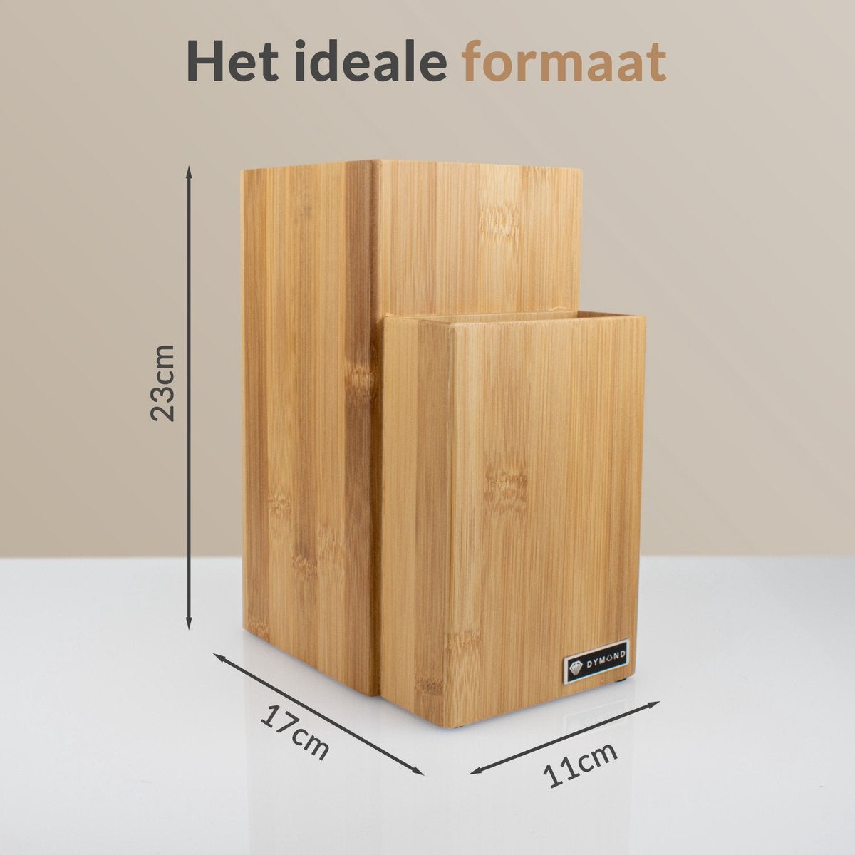 Bloc de couteaux Dymund - pour 15+ couteaux - Bois FSC durable - Universel - Bambou