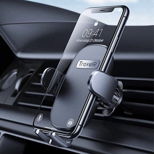 TravelR Support universel pour téléphone portable dans la voiture - Pour la ventilation du coq - Rotation à 360° - Noir