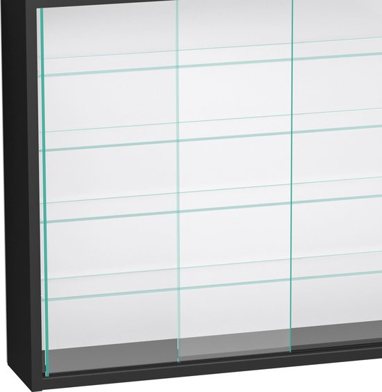 Vitrine debout vitrine murale suspendue - portes coulissantes - 75 x 55 x 14 cm