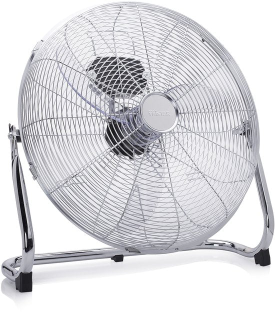 Ventilateur de sol métallique Tristar 50 cm – 3 vitesses – Ventilateur de type « box » – Orientable à 130° – Débit d'air puissant – VE-5885
