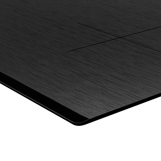 Inventum IKI7735MAT - Plaque de cuisson à induction encastrable - 77 cm - 4 zones de cuisson - Fonction Bridge - Monophasée ou biphasée - Façade à facettes - Noir mat