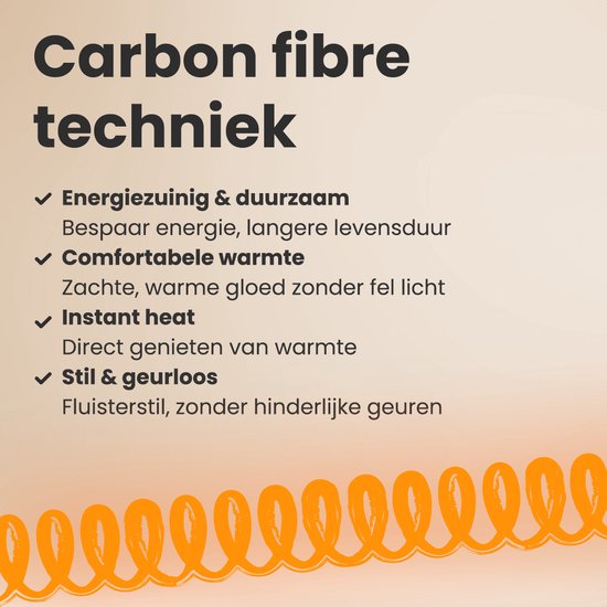 Auronic Terrace Heater - Chauffage infrarouge - Suspendu - 10m2 - Electrique - 1500W - Télécommande - Noir