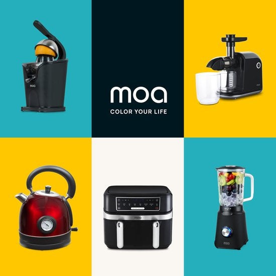 MOA Presse-agrumes - Presse-agrumes - Presse-orange électrique - Presse-citron - 2 cônes de pressage - Noir - CJ408B