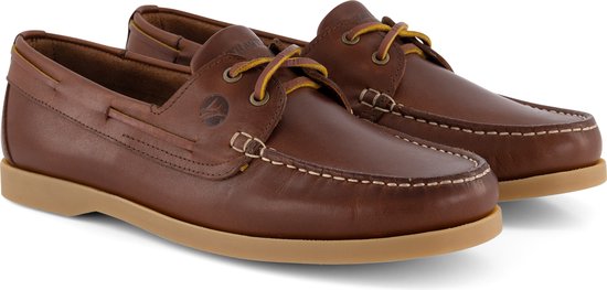 Travelin' Exmouth Men - Mocassins en cuir à lacets - Taille 42 - Bottines - Cuir marron