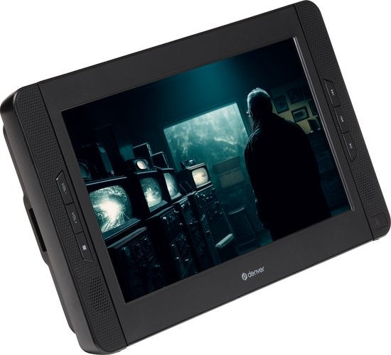 Lecteur DVD portable pour voiture - Denver - 25cm - 2 écrans - Support appui-tête - Noir
