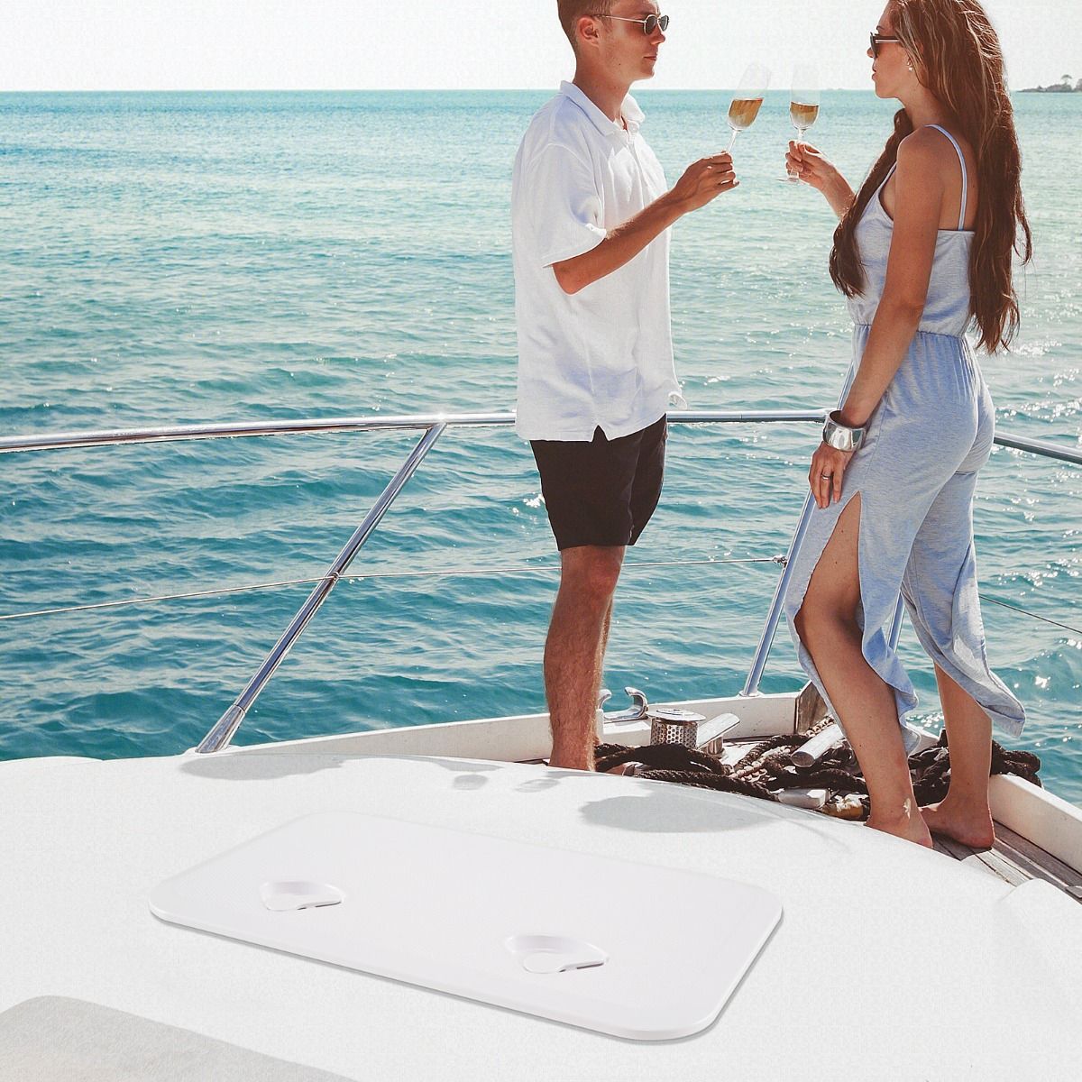 Trappe de bateau Coast - Plastique ABS - 61 x 36 x 4 cm - Blanc