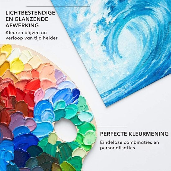 Rubye® Acrylic Painting - Peinture - Pinceaux - Hobby and Creative - Painting by Number - 22ML Tubes - 12 Couleurs
