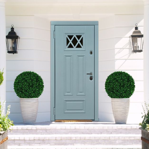Coast 2 x 52 cm bulbes de buis artificiels résistants aux UV avec des feuilles réalistes, plantes topiaires décoratives pour l'intérieur et l'extérieur, vertes