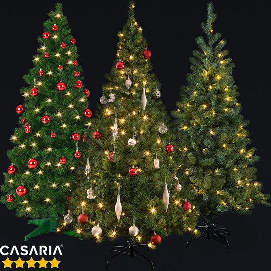 Sapin de Noël Casaria 180 cm - Incl. lumières de Noël LED PE Vert