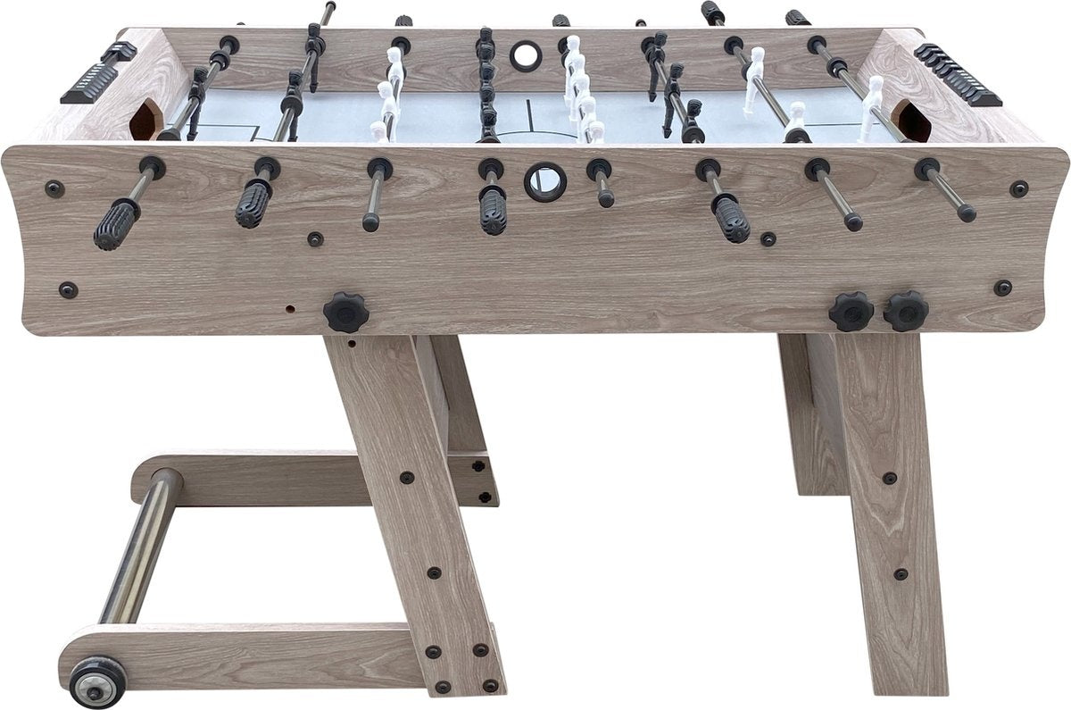 Cougar Scorpion Kick Football Table Pliable Chêne - 122 x 61 x 80 cm - Ballons inclus