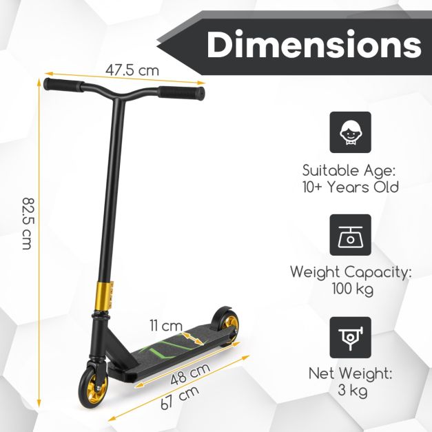 Coast Stuntstep Multicolore - Marchepied professionnel pour enfants et adolescents avec roues de 110 mm