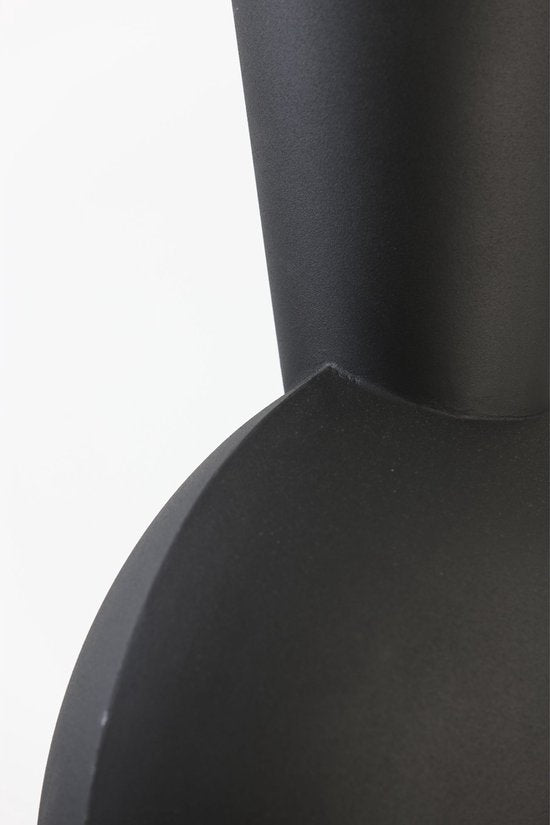 Vase Kavandu de Light & Living - Noir - 37,5 x 22 x 81 cm - Métal - Moderne - Vase à fleurs - Décoration d'intérieur - Vase décoratif pour le salon ou la chambre à coucher