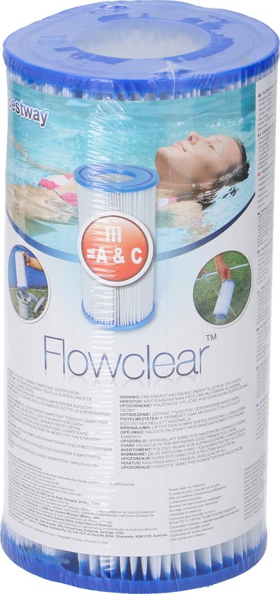 Bestway Type III Filtre pour pompe de piscine - Pour une eau cristalline