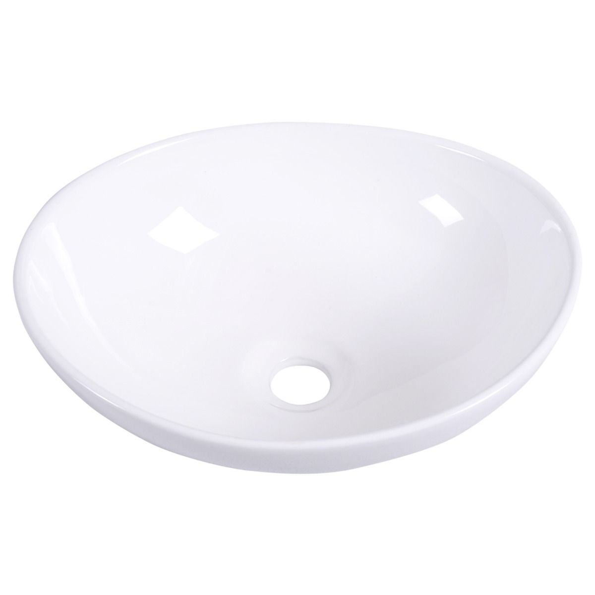 Coast Oval Sink Ceramic - 41 x 33,5 x 14 cm - Blanc - Modern Design