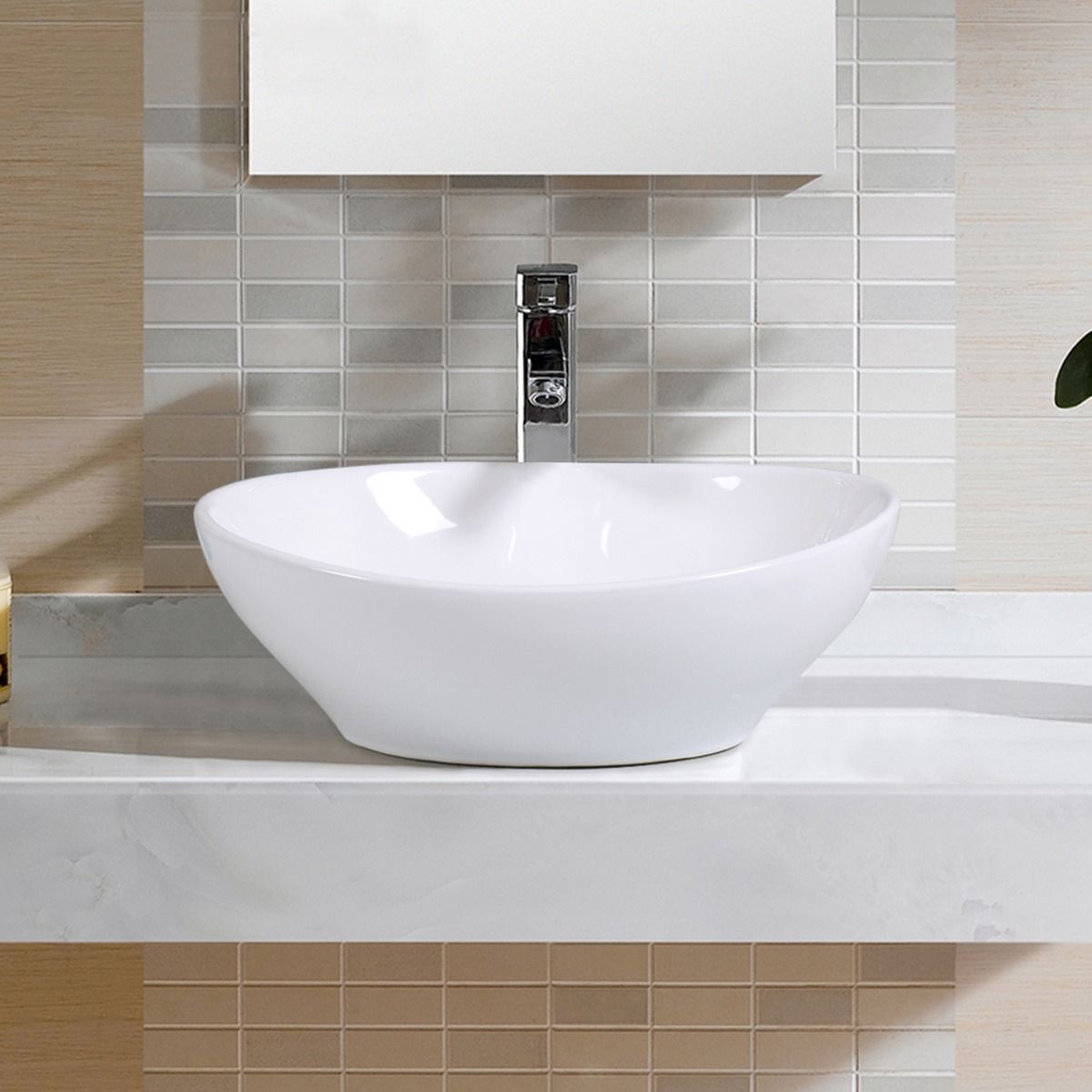 Coast Oval Sink Ceramic - 41 x 33,5 x 14 cm - Blanc - Modern Design