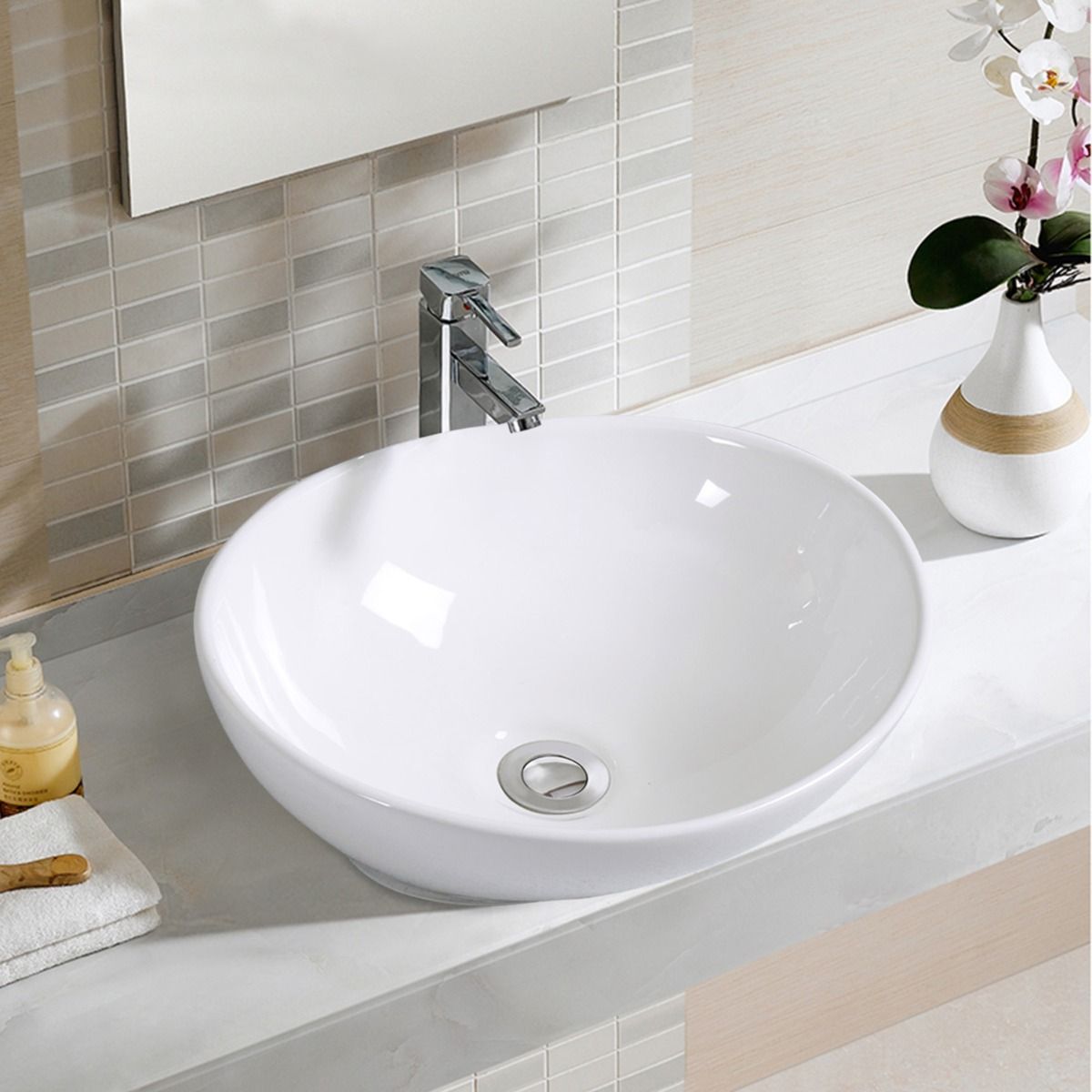 Coast Oval Sink Ceramic - 41 x 33,5 x 14 cm - Blanc - Modern Design